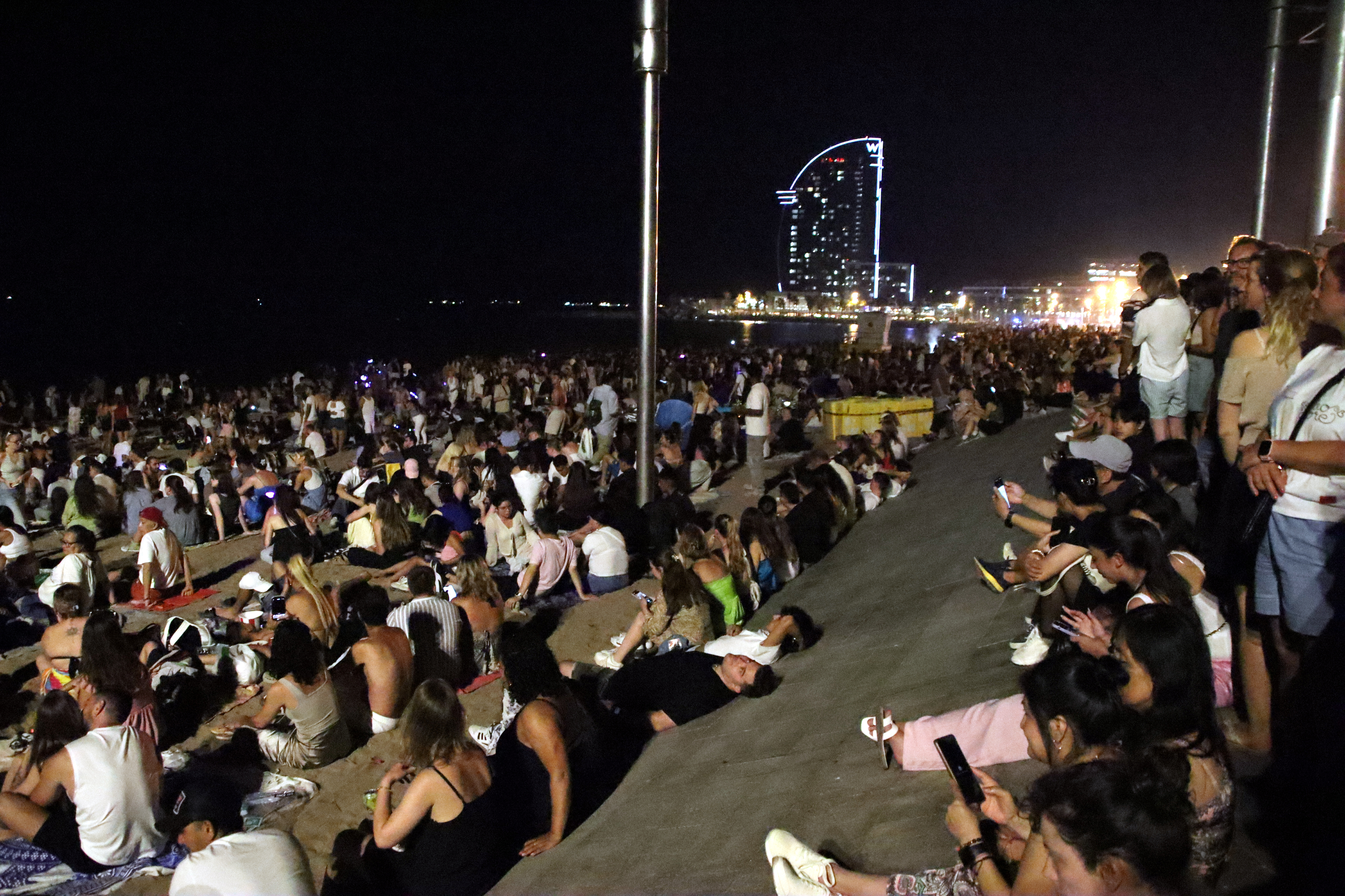 Barceloneta beach during Sant Joan 2025