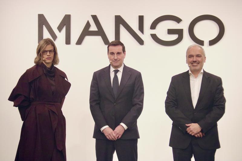 Mango's financial director, Margarita Salvans, the president and CEO, Toni Ruiz, and the executive director, Daniel López