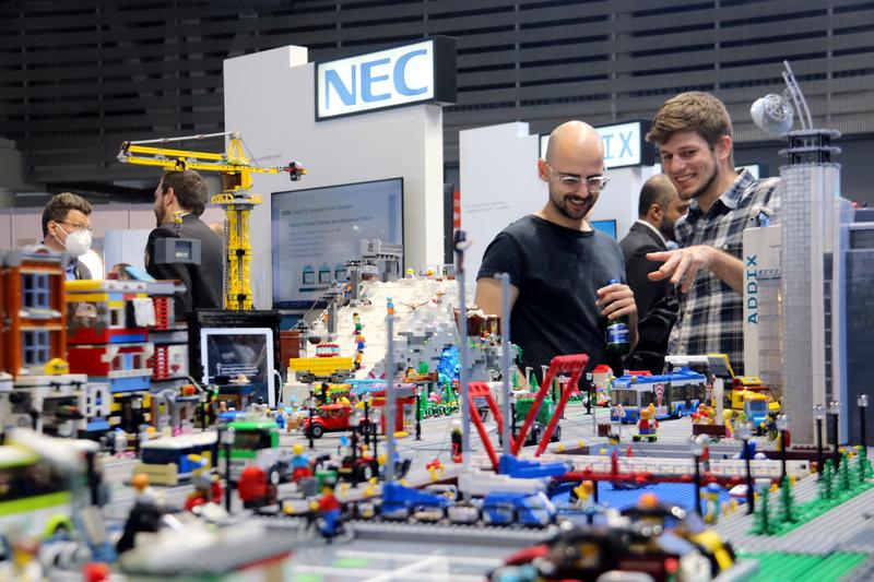 A model city made out of Lego at the Smart City Expo World Congress 2022