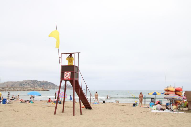 A lifeguard in Estartit on Catalonia's northern coast