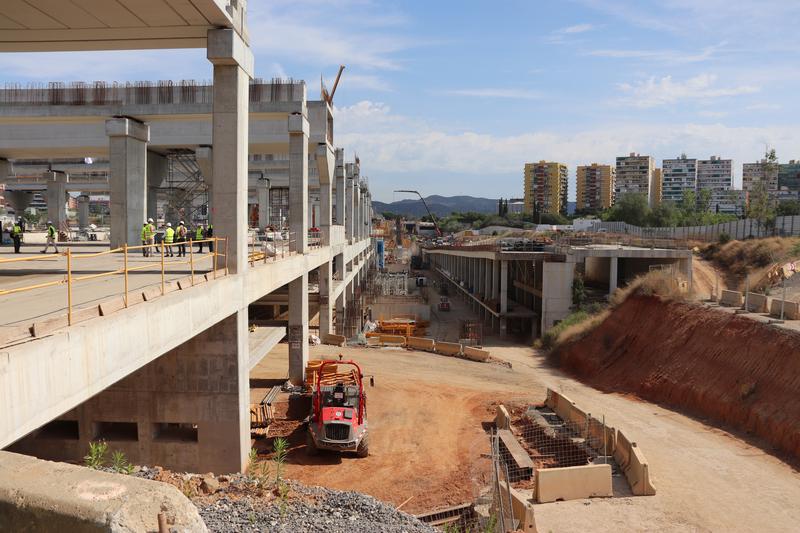 Construction of the future La Sagrera station