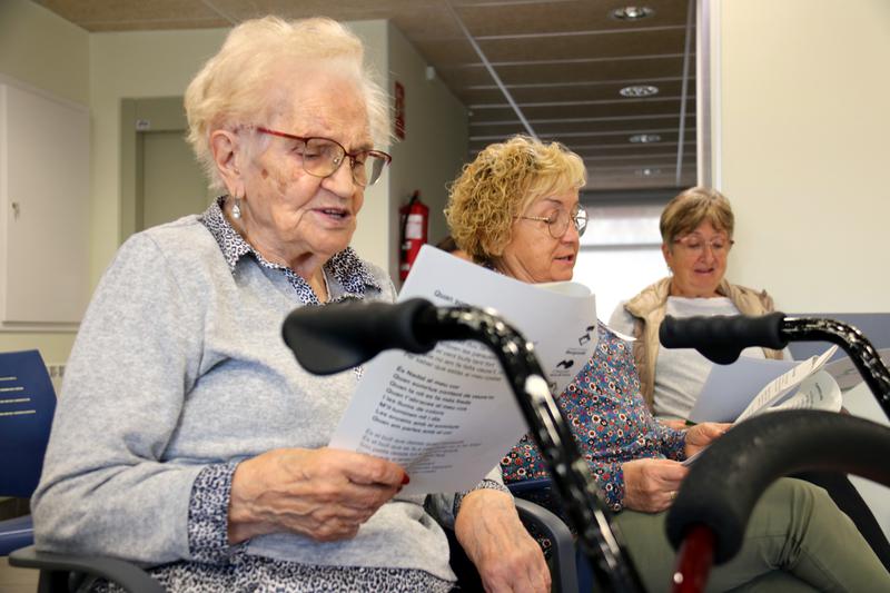 Elderly people taking part in a social program in northern Catalonia
