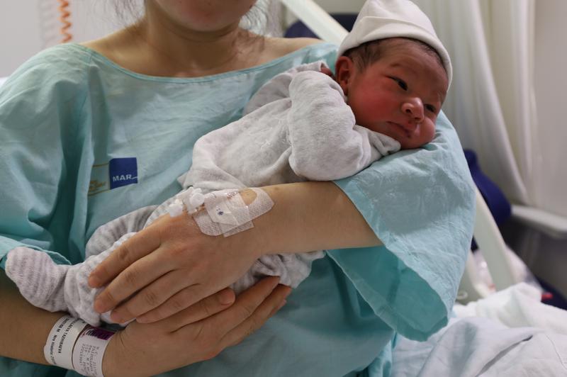 The first baby born in Barcelona city in 2023