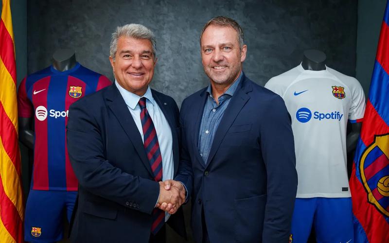 Joan Laporta welcomes Hansi Flick as new FC Barcelona head coach on May 29