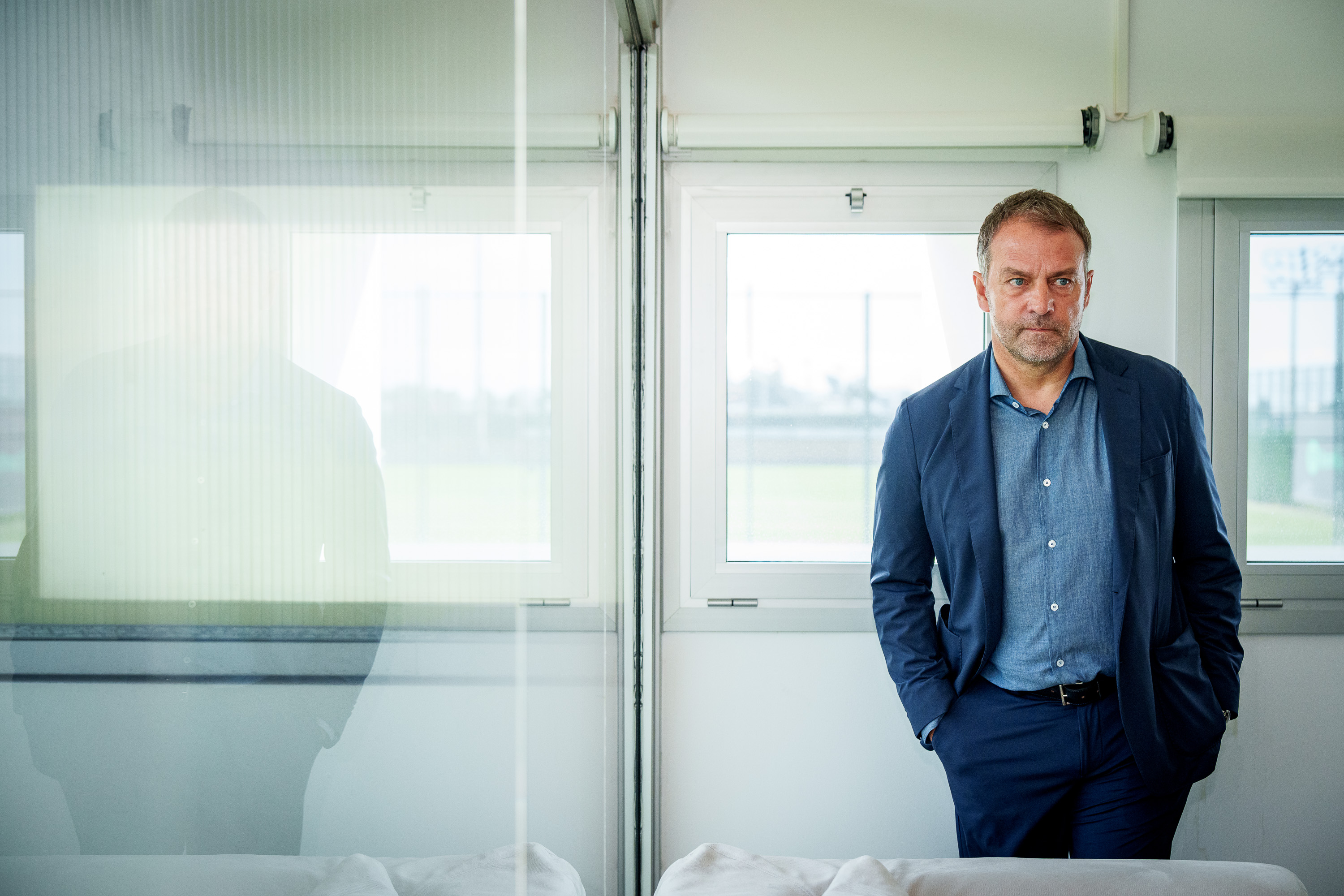 Hansi Flick, head coach of FC Barcelona, at the club's offices in Barcelona