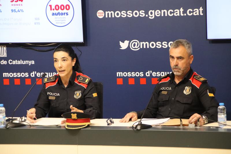 Police spokesperson and head of citizen safety, Inspector Montserrat Escudé, and Commissioner Ramon Chacón, head of the General Criminal Investigation Office