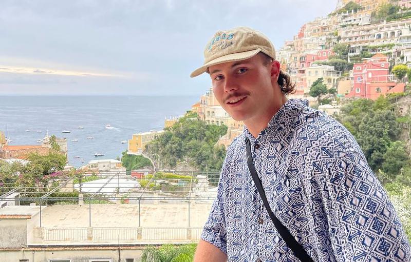 Liam Hampson in Italy in an Instagram post from October 12, 2022