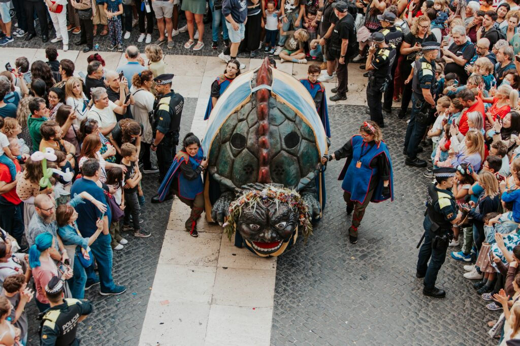 One of the beasts in the 'Cavalcada' parade of La Mercè