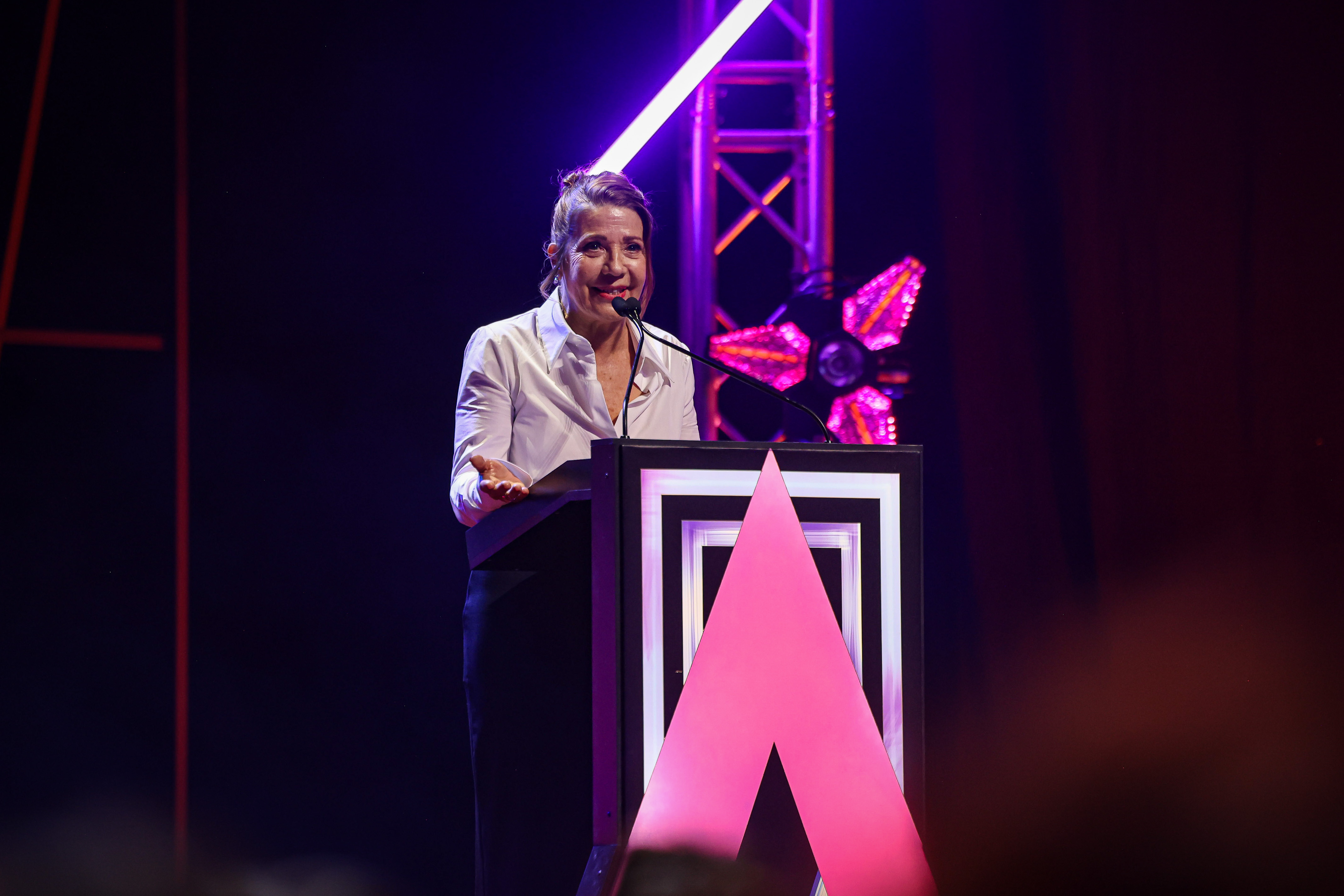 Actress Emma Vilarasau receives a Gaudí Award for A House on Fire