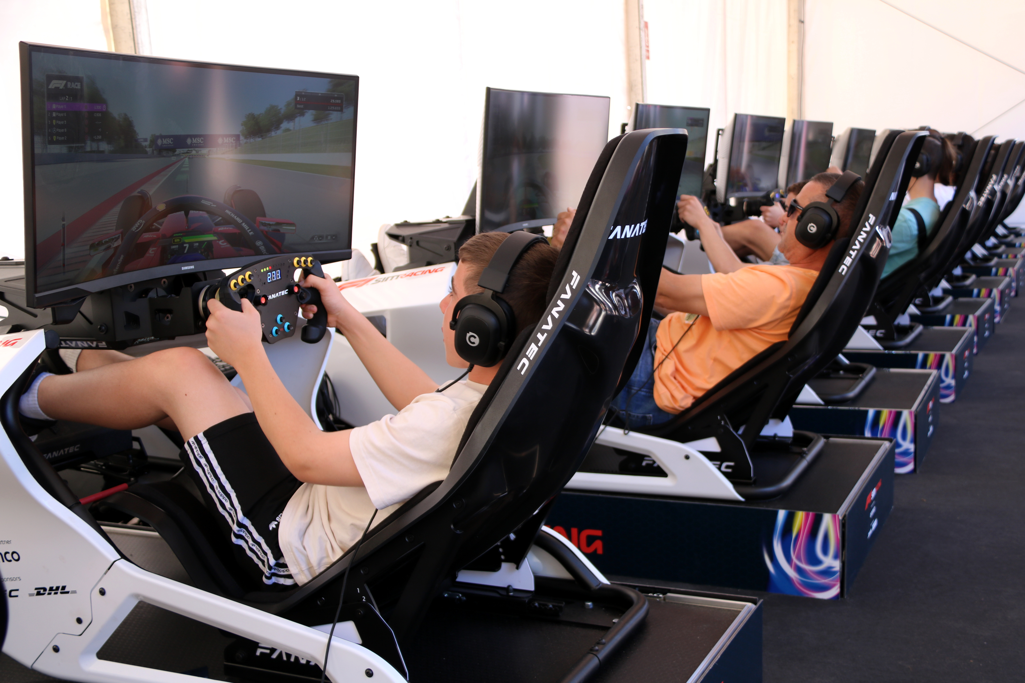 The F1 driving simulator has been one of the main attractions at the Formula 1 fan village on June 16, 2024