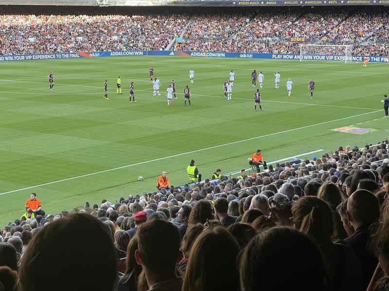 FC Barcelona Femení playing against Chelsea at the Camp Nou on April 27, 2023