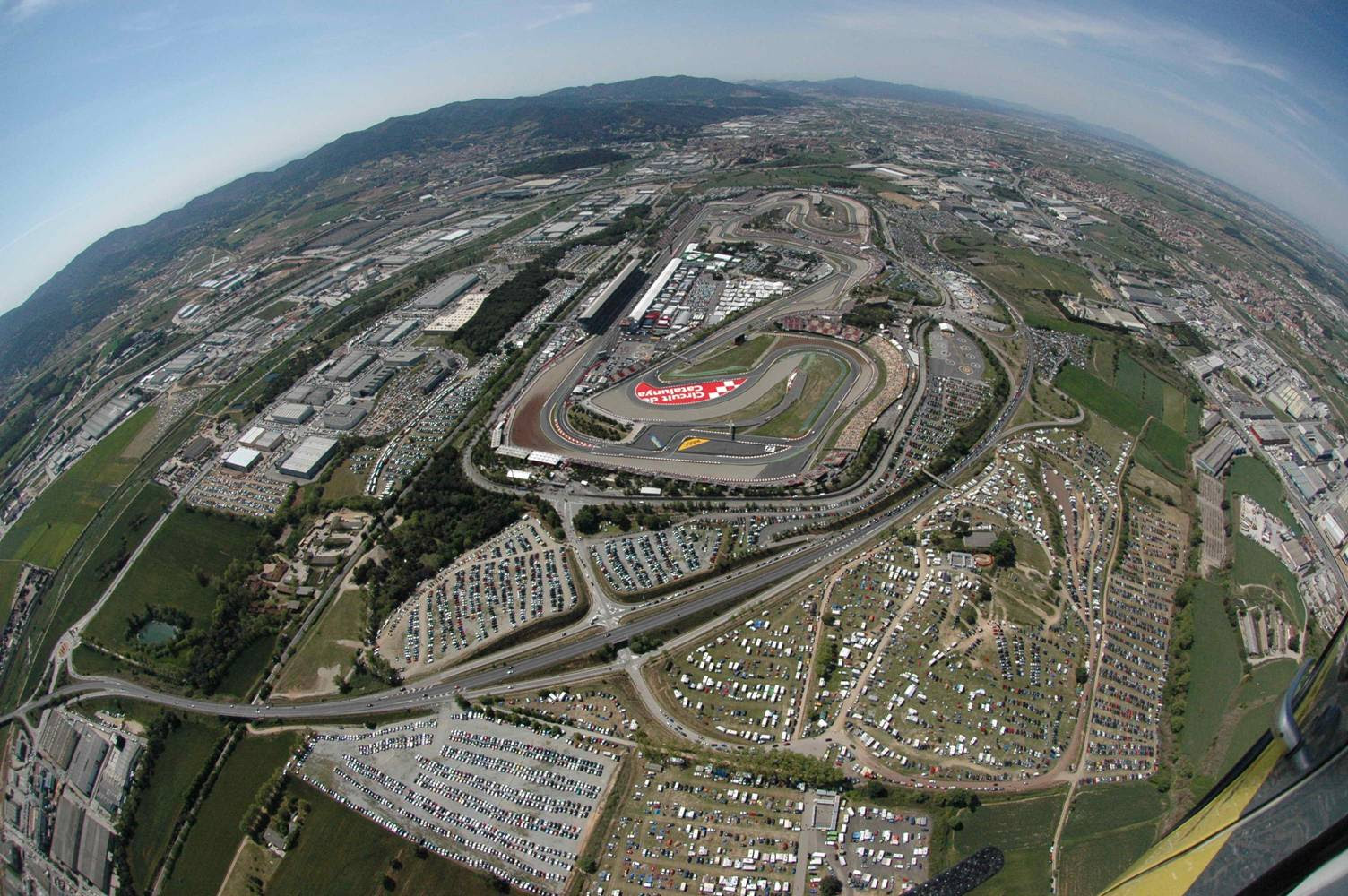 An aerial image of the Montmeló race track