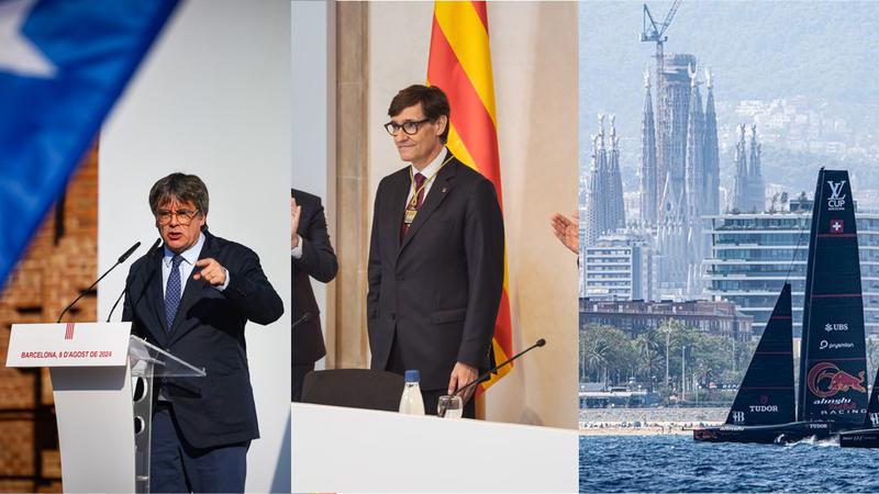 Carles Puigdemont on his return to Catalonia, Salvador Illa sworn in as the 133rd president, and the America's Cup competition taking place in Barcelona