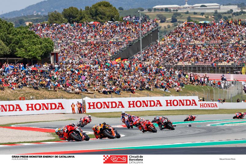 MotoGP fans watch the 2024 Catalan Monster Energy Grand Prix in the Circuit de Catalunya