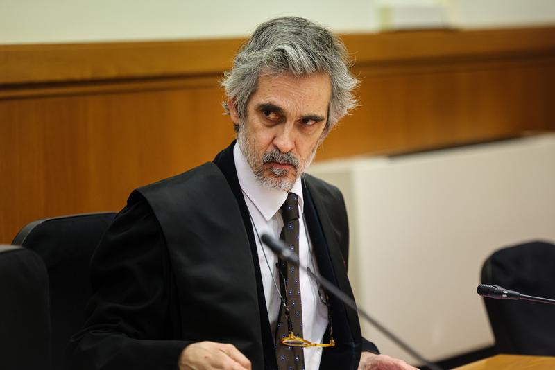 Dani Alves' lawyer, Cristóbal Martell, during a hearing at the Barcelona court