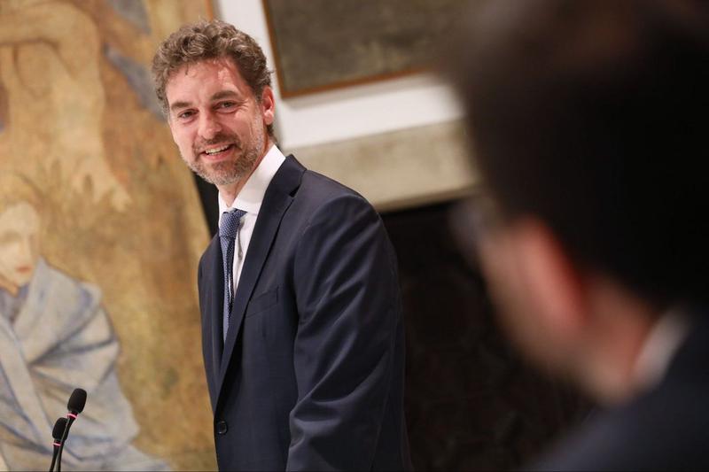 Former basketball player Pau Gasol during an event at the Catalan government HQ in June 2022