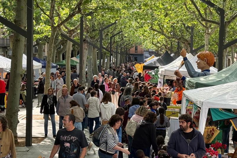 Les parades de roses i llibres s'agermanen a Olot amb la dansa del festival Sismògraf
