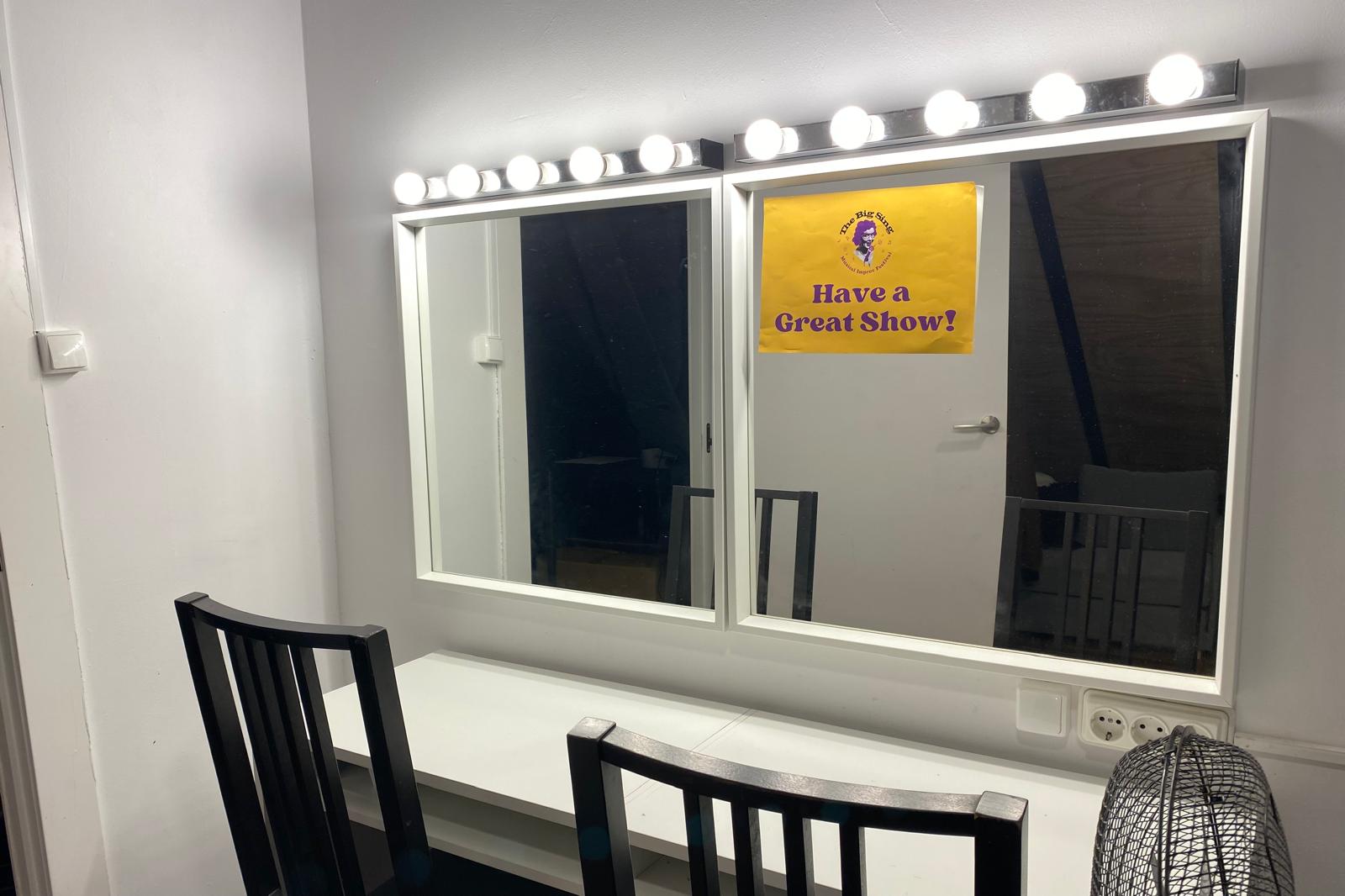 Backstage and dressing room at BCN studio