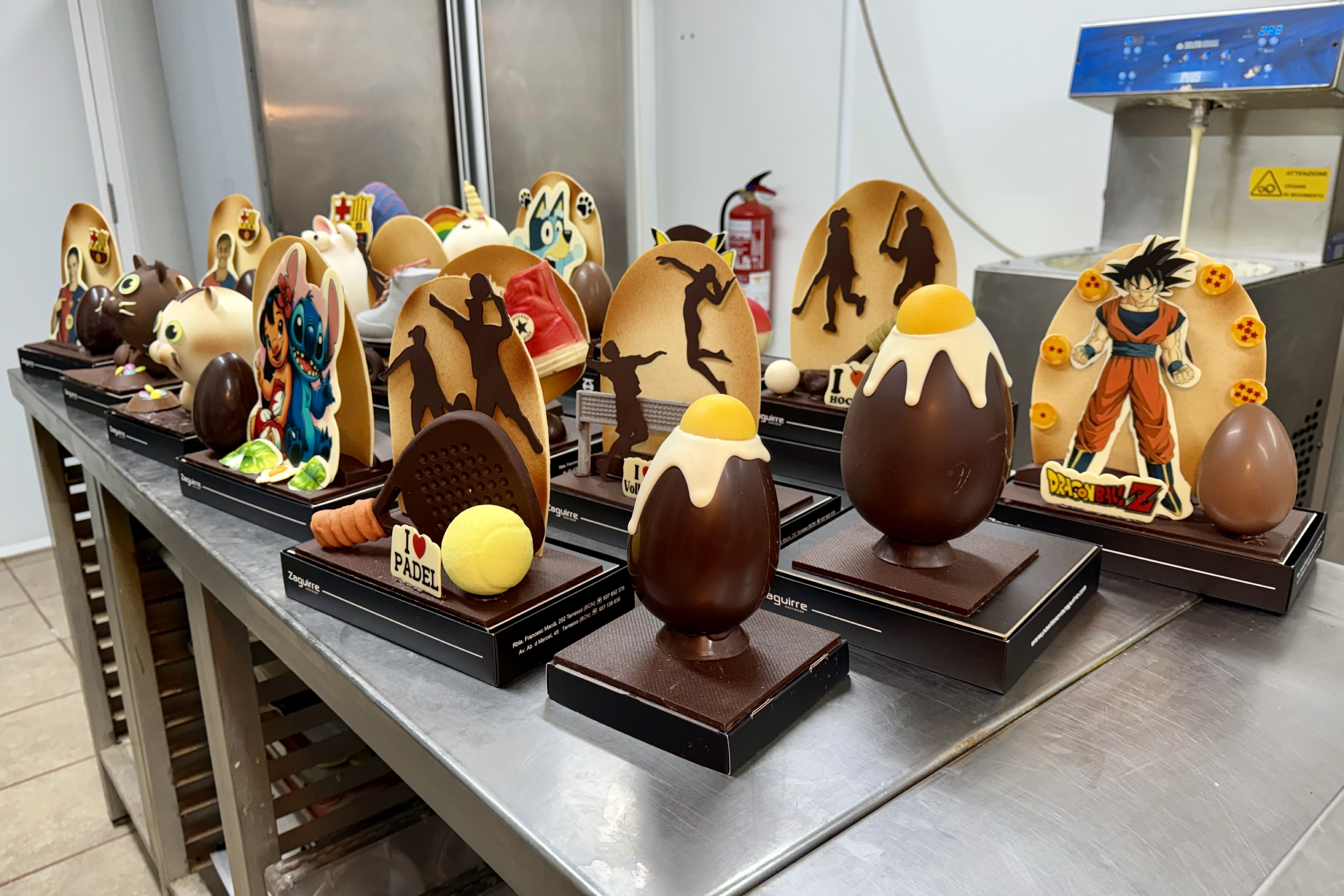 Various 'mones de Pasqua' from the Zaguirre pastisserie in Terrassa