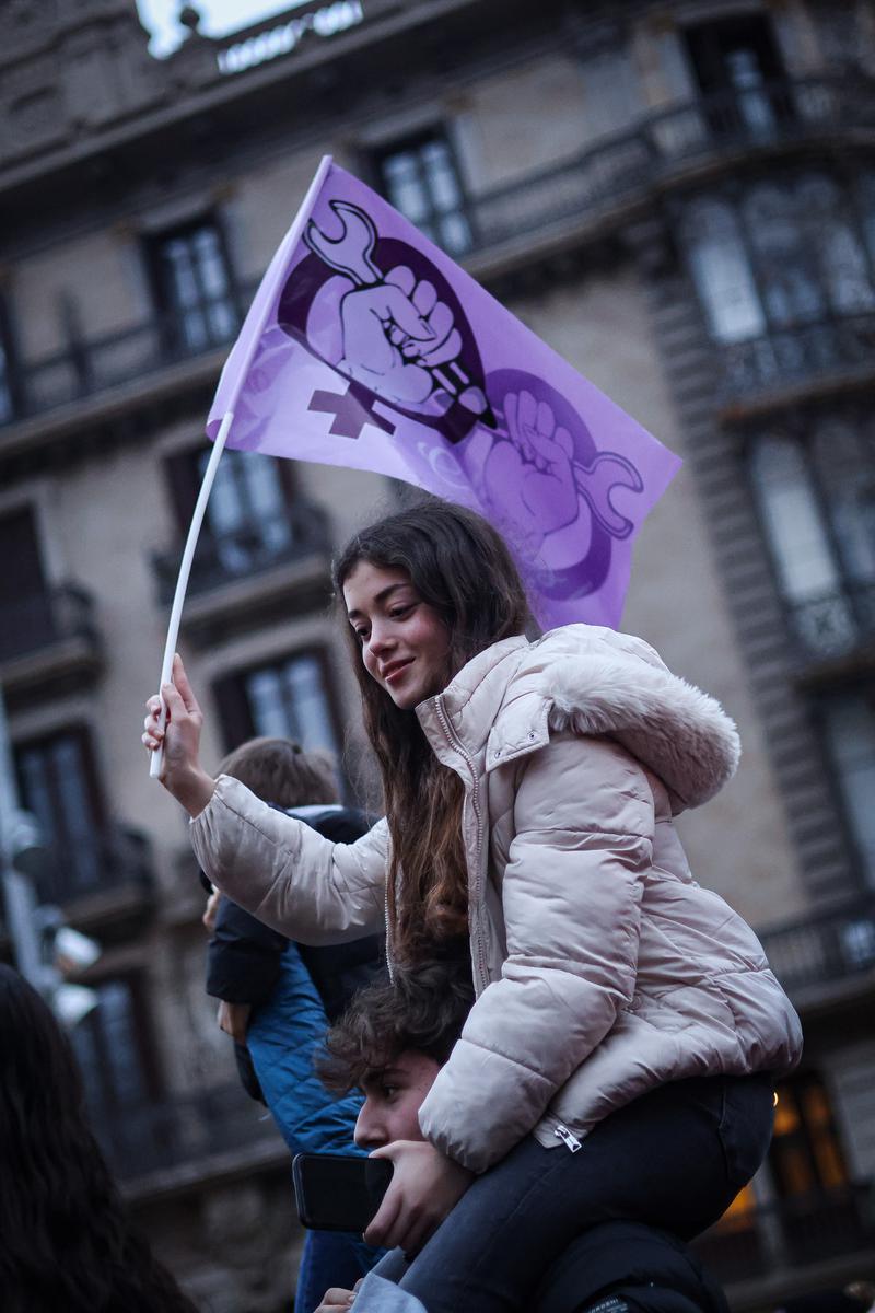 International Women’s Day protest in Barcelona