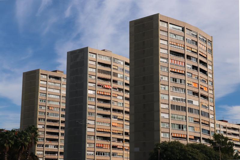 Blocks of flats in Barcelona's Sants neighborhood
