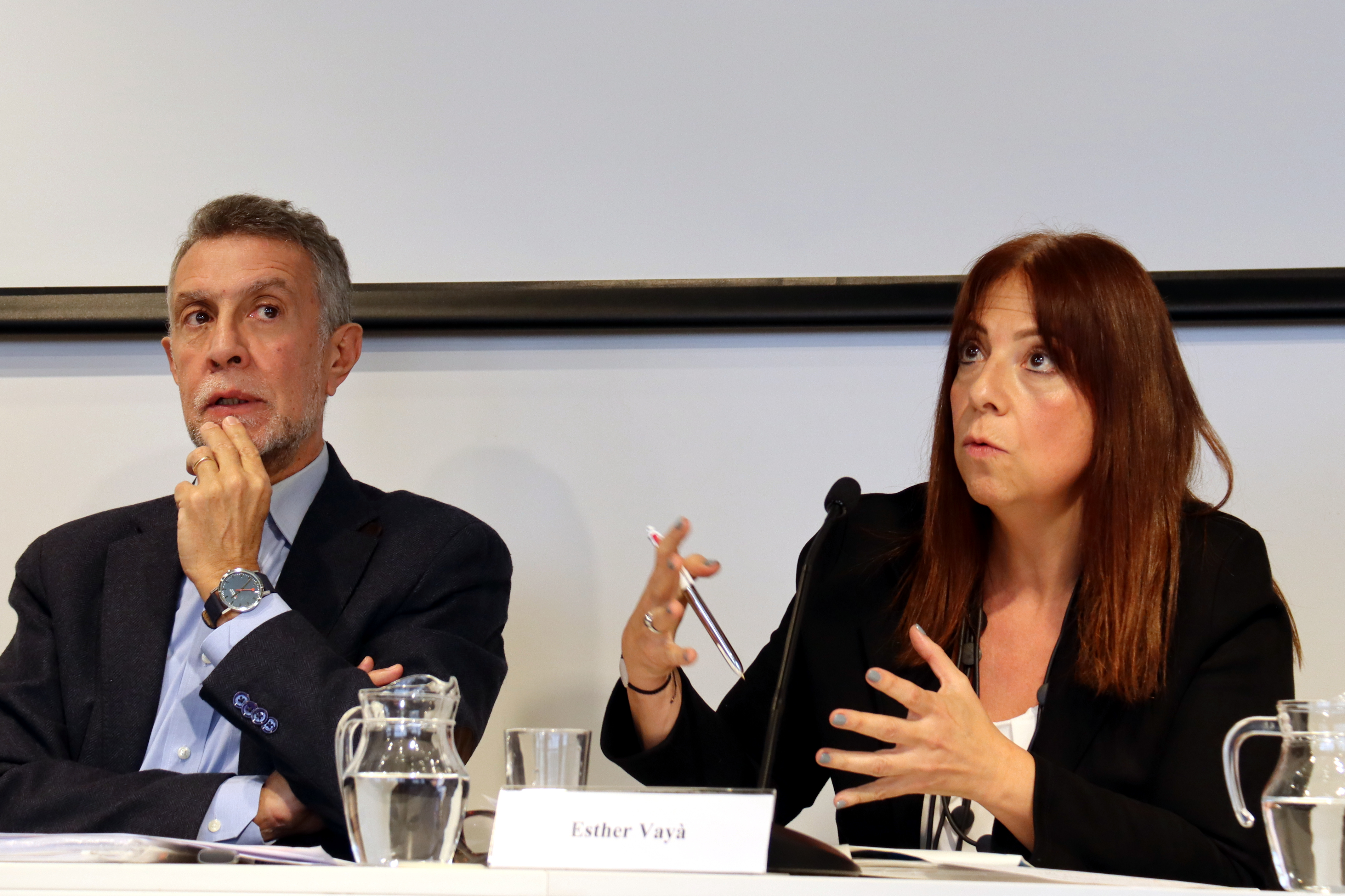 Jordi Suriñach and Esther Vayá, authors of the study