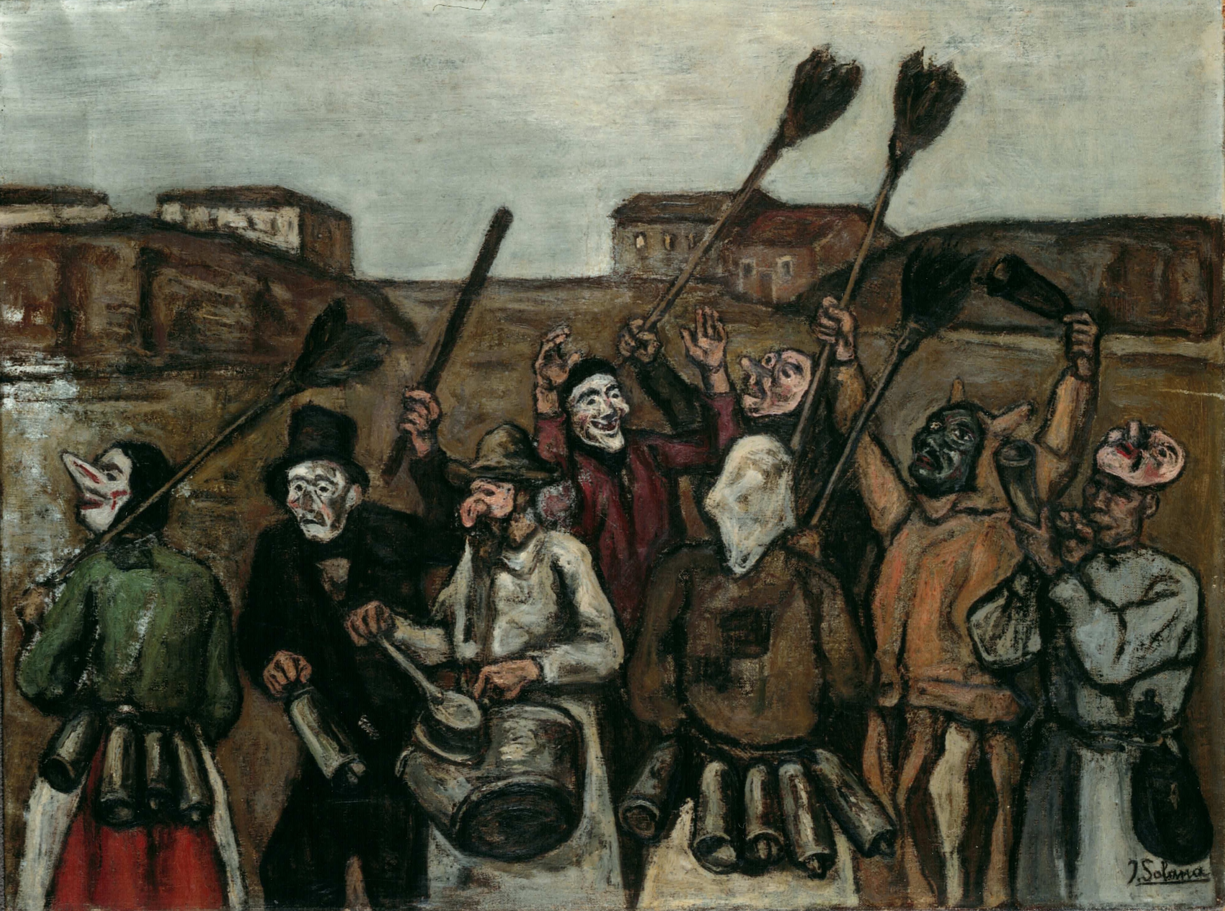 'Máscaras de pueblo' by José Solana, part of the FLASH program at the Galeria Marc Domènech