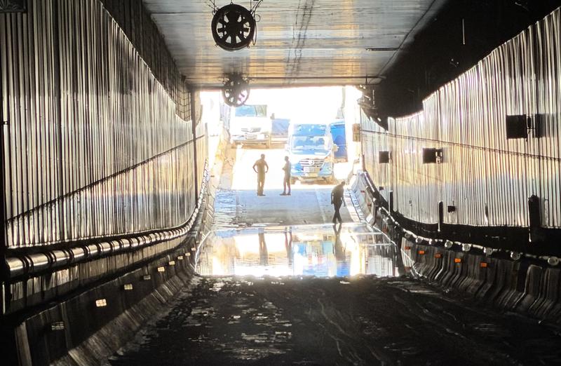 The tunnel where the car was found