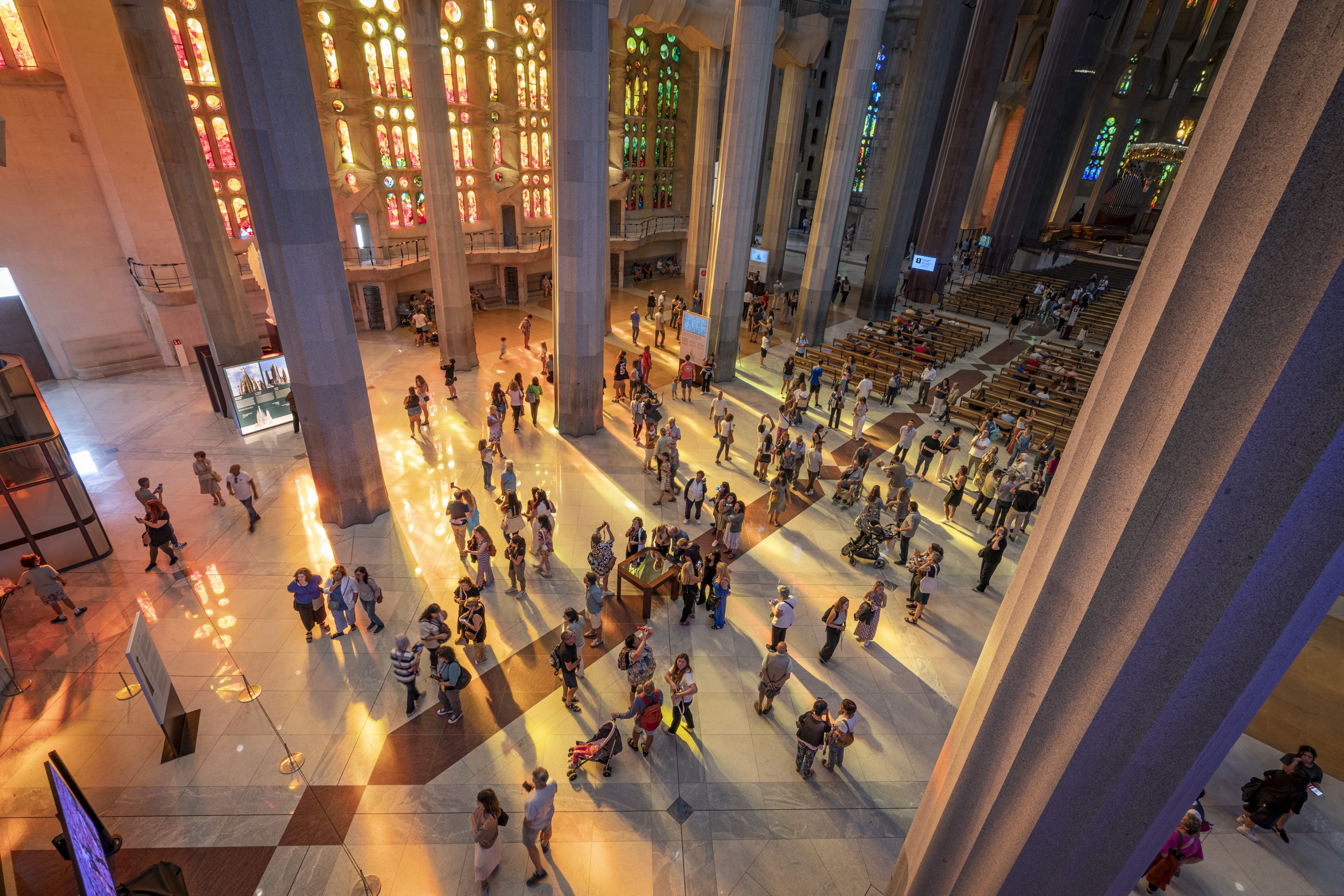 The interior of the Sagrada Família