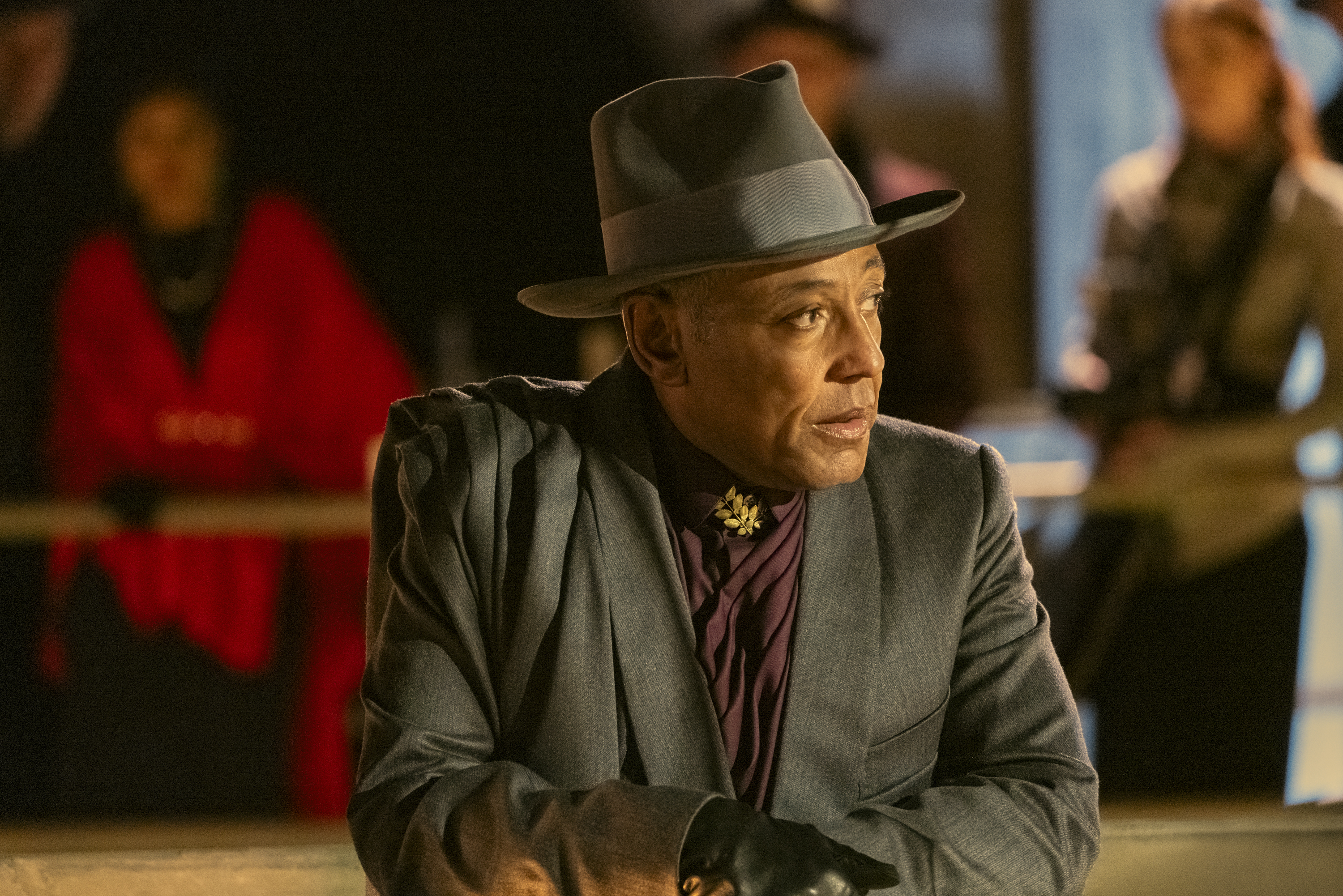 Actor Giancarlo Esposito in a scene in Megalopolis