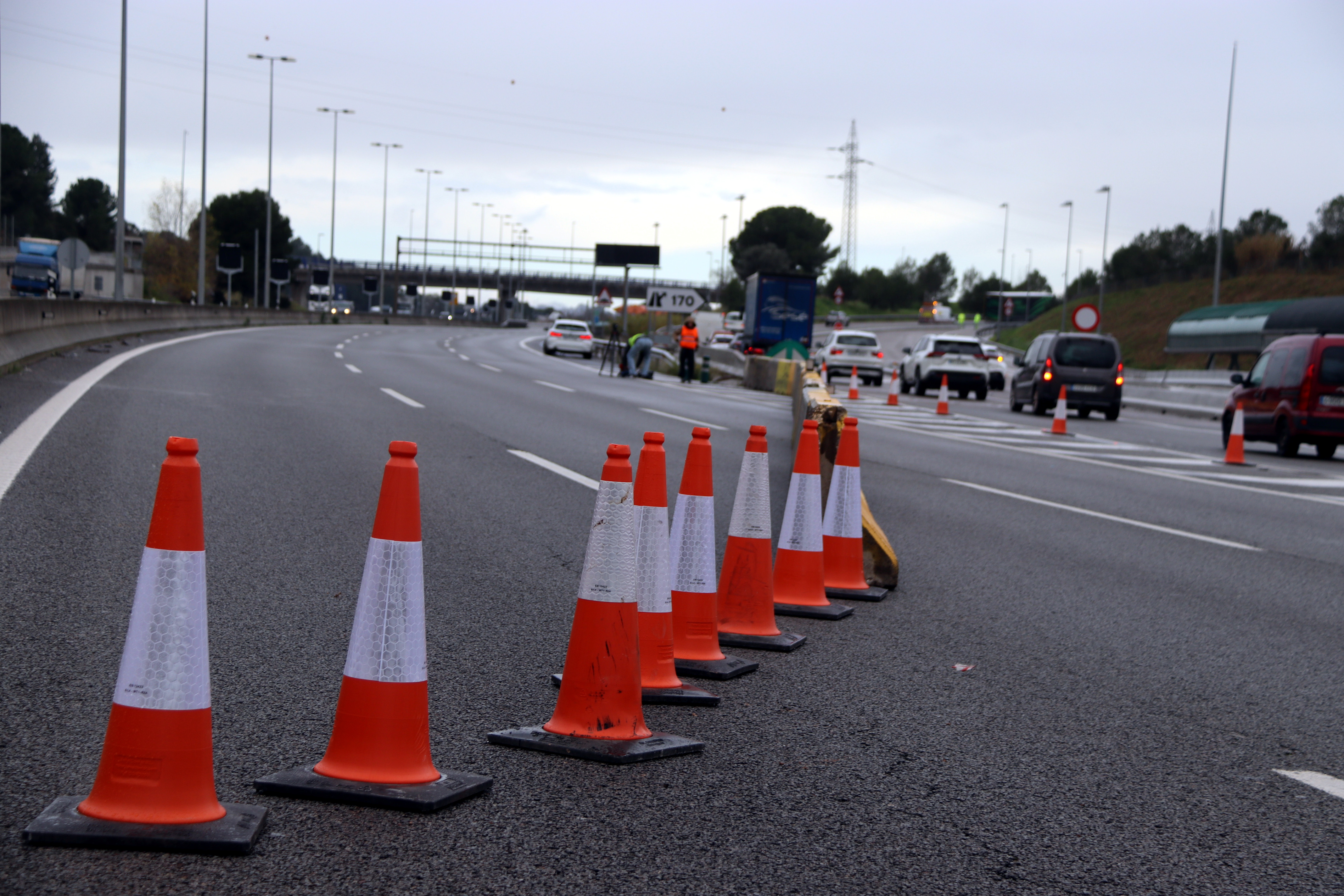 AP-7 closed near Martorell