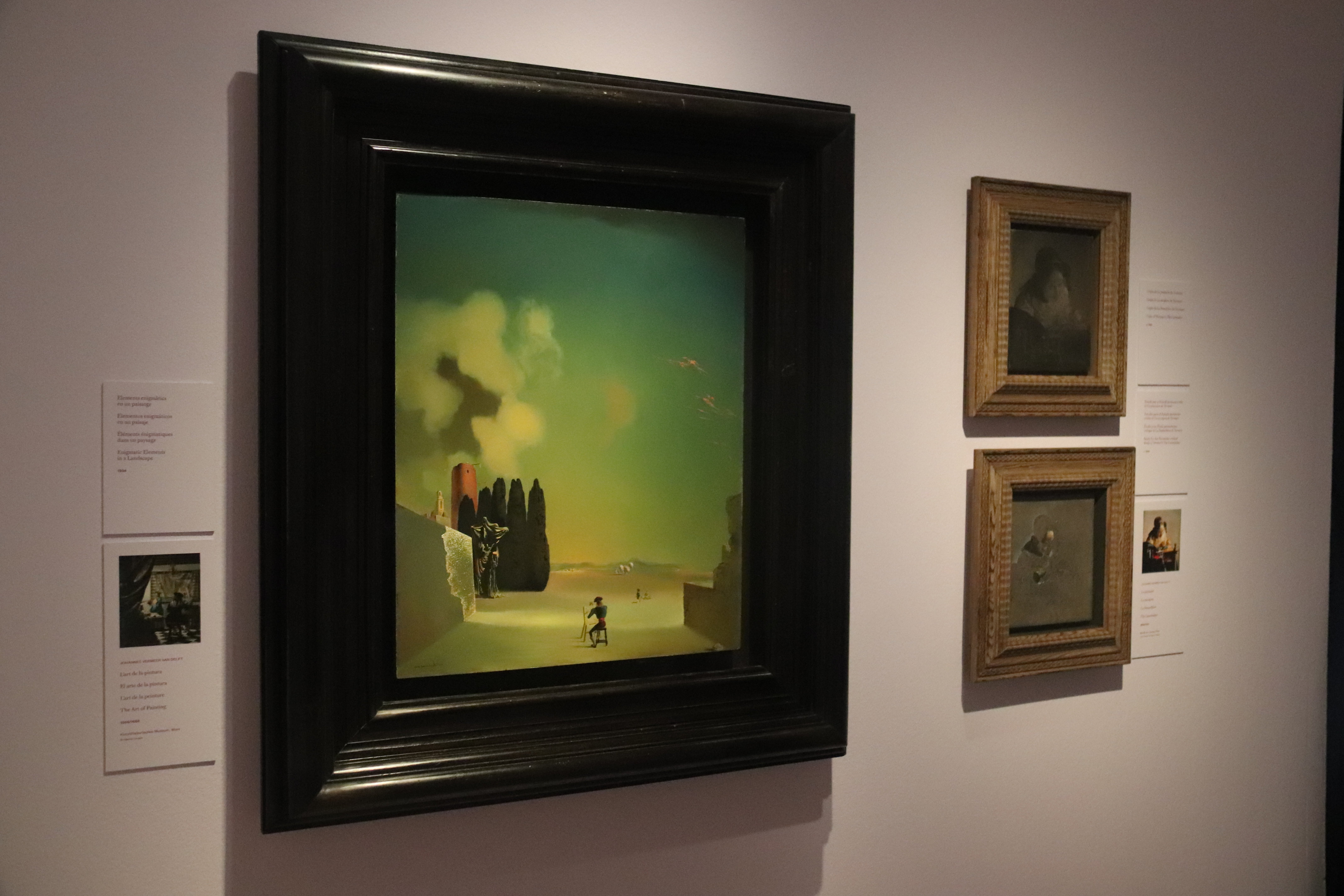 Algunes de les pintures de Dalí que tenen la influència d'obres de Vermeer