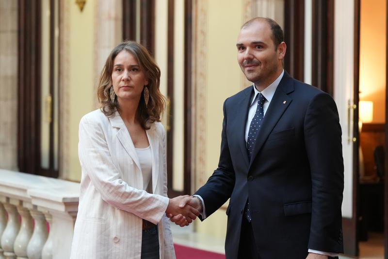 Comunc leader Jéssica Albiach meets with Presidency Minister Albert Dalmau