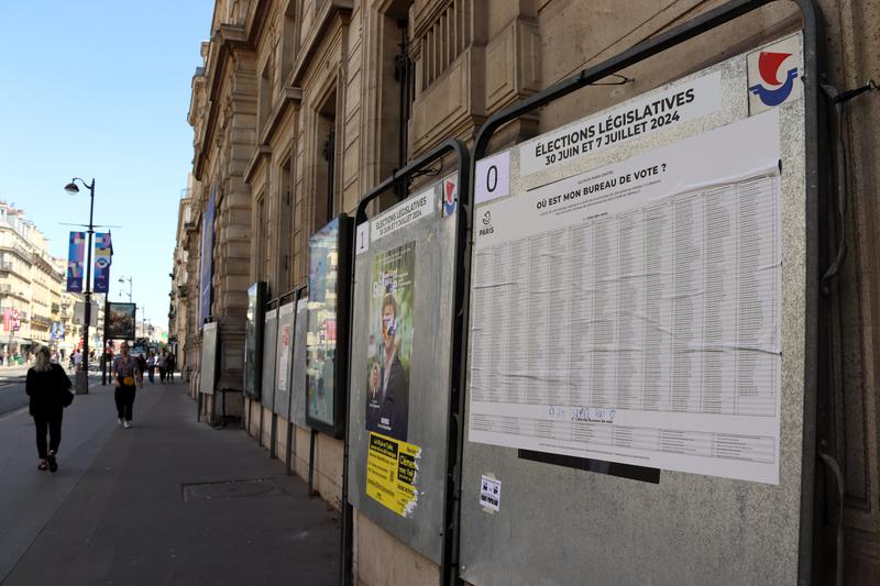 Several posters during the 2024 French legislative elections in Paris