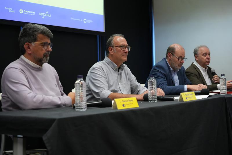 Catalan language promotion leaders present the campaign to increase Catalan usage on digital devices