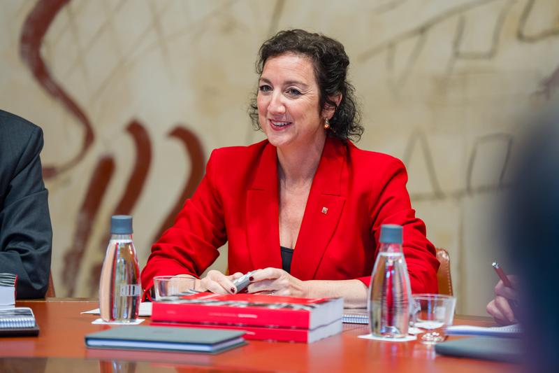 Catalonia's Minister of Economy and Finance, Alícia Romero, at the extraordinary Executive Council meeting to approve budgets