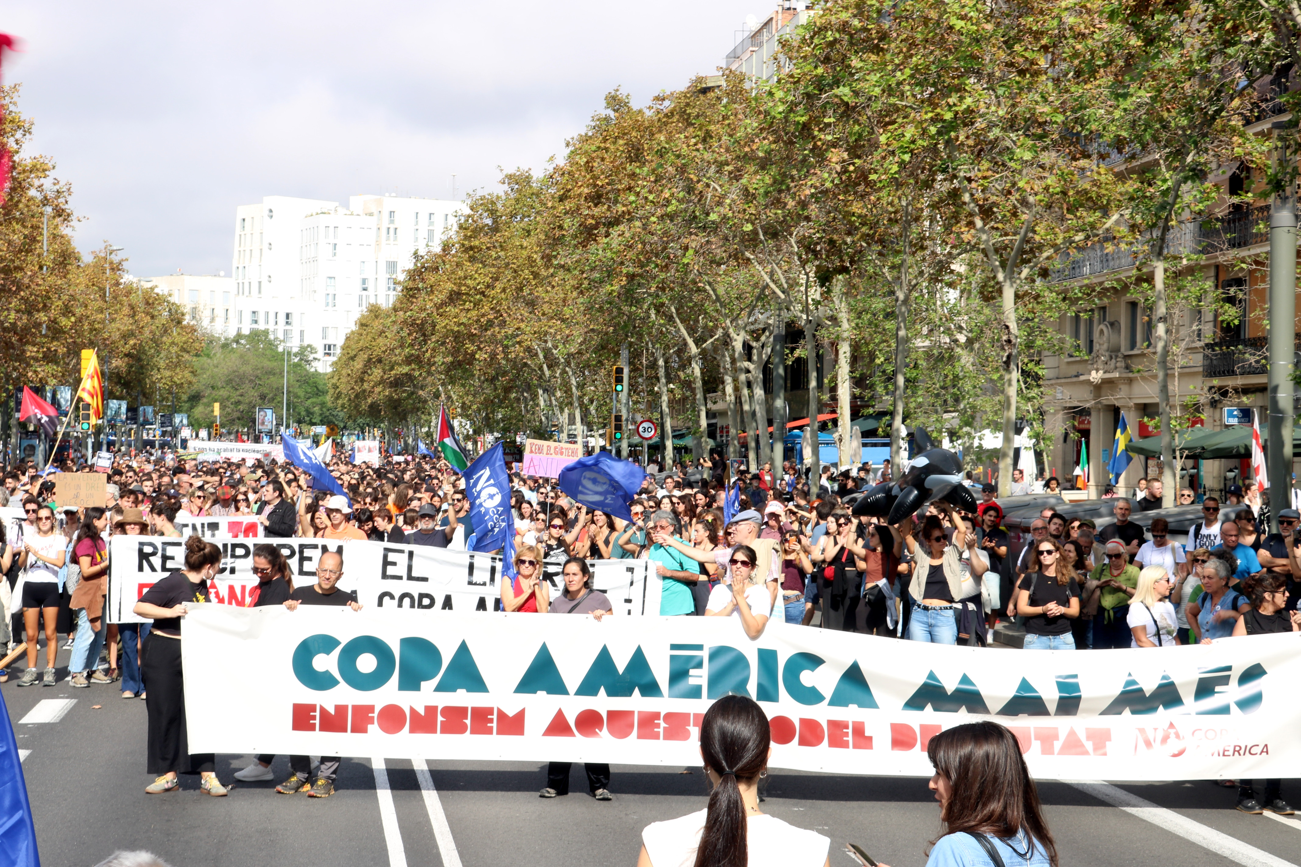 Demonstration against the America's Cup in Barcelona on October 13, 2024