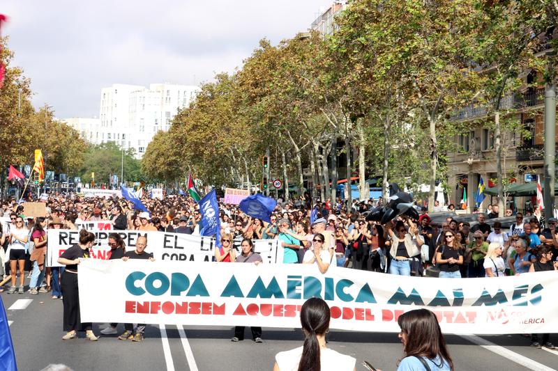 Demonstration against the America's Cup in Barcelona on October 13, 2024