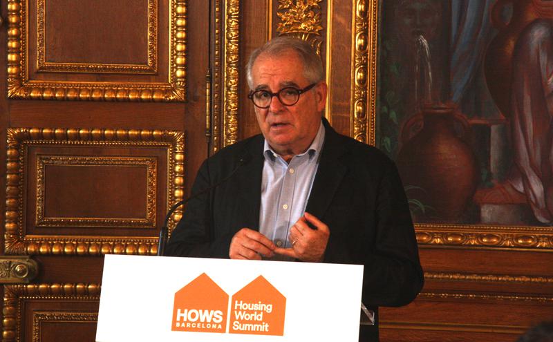 Deputy Mayor Jordi Valls on Wednesday at the presentation of the Housing World Summit (HOWS).