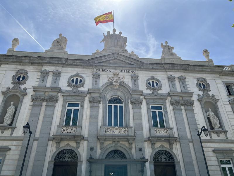 Façade of Spain's Supreme Court in Madrid