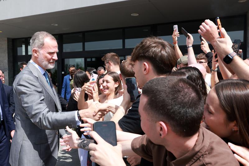 King Felipe in an event in Móstoles