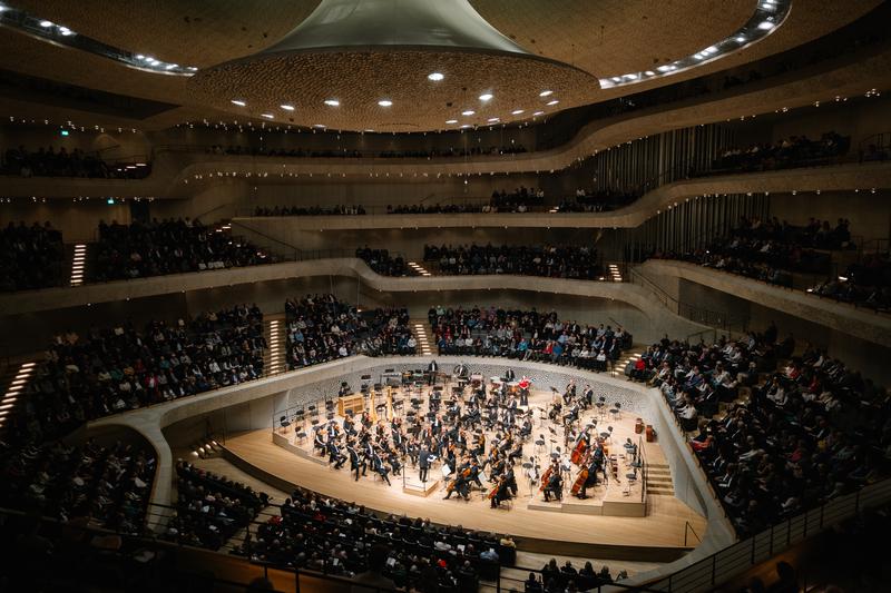 The Barcelona Symphony Orchestra performs in Hamburg's Elbphilharmonie