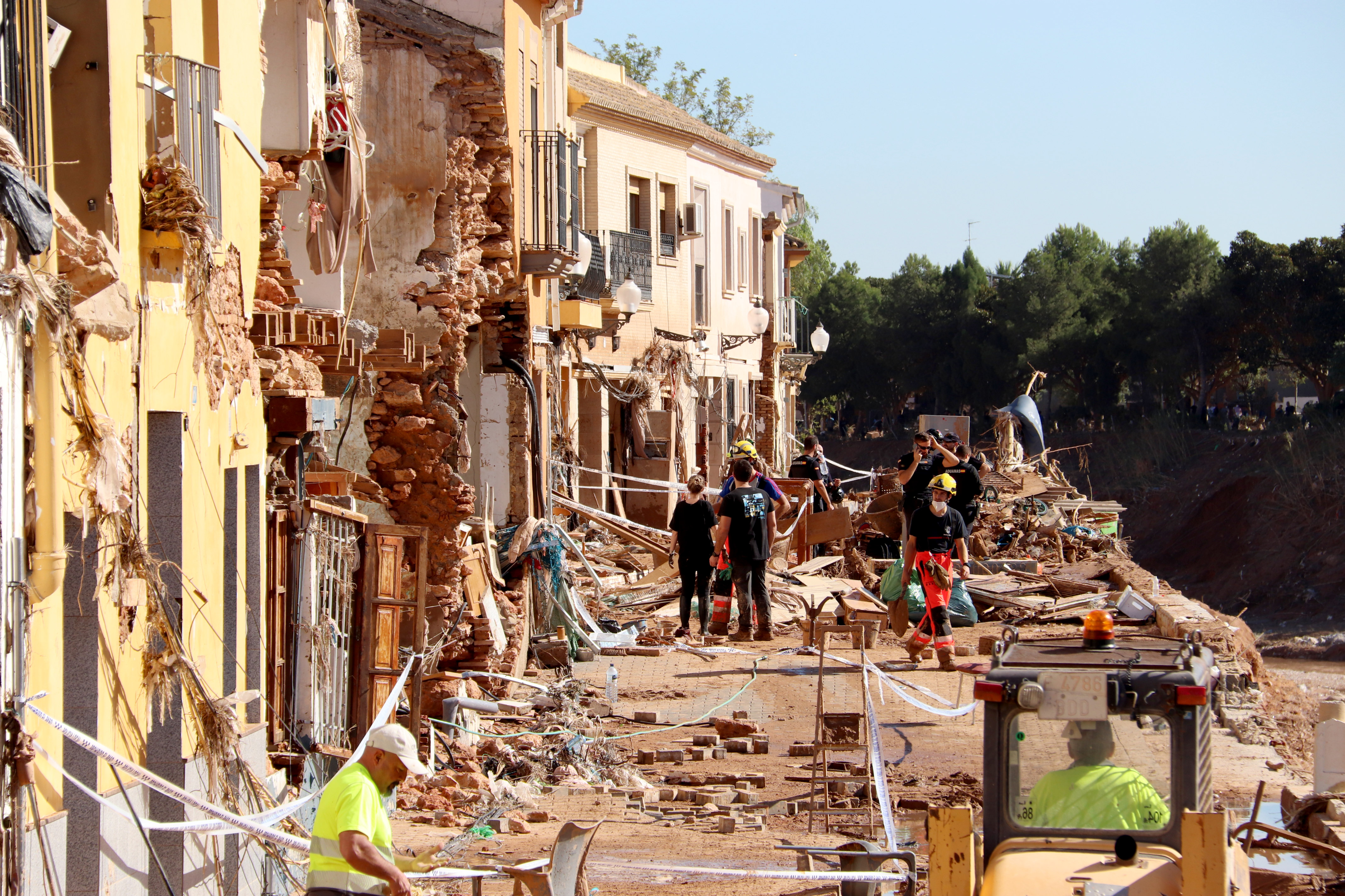 Houses in Picanya destroyed by the flood