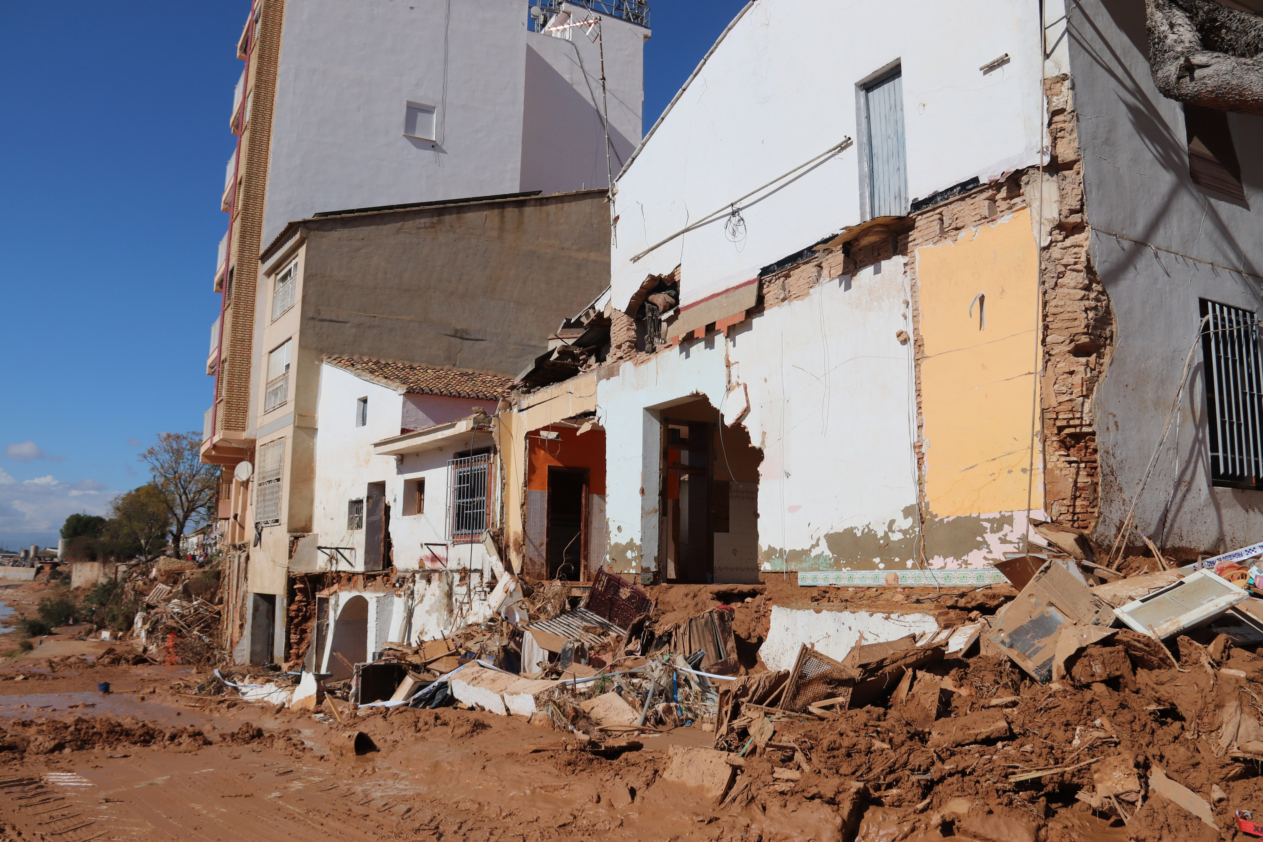 A house in Picanya destroyed by the flood