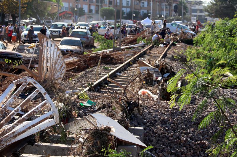 Devastated area between Paiporta and Picanya, Valencia.