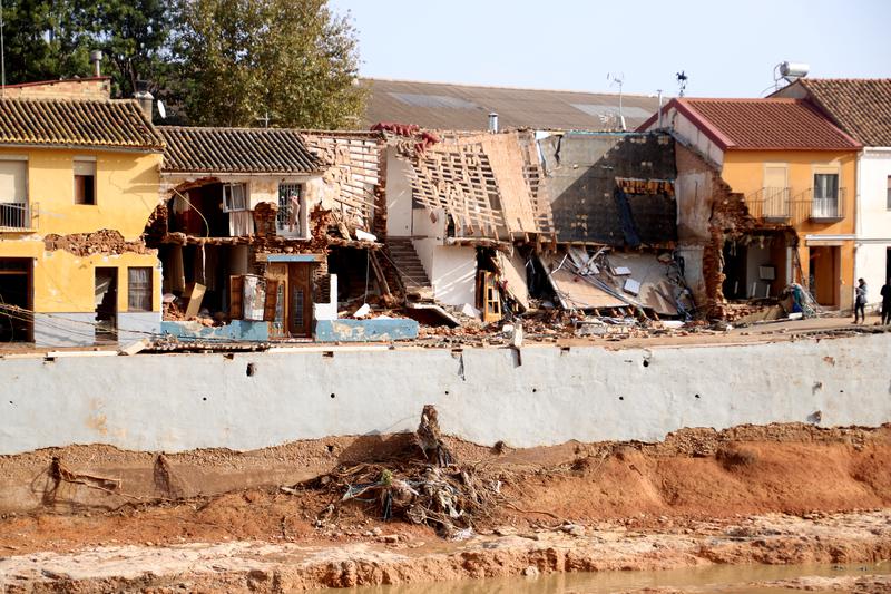 Homes destroyed in Picanya from the storm