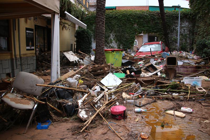 Homes destroyed in Picanya from the storm