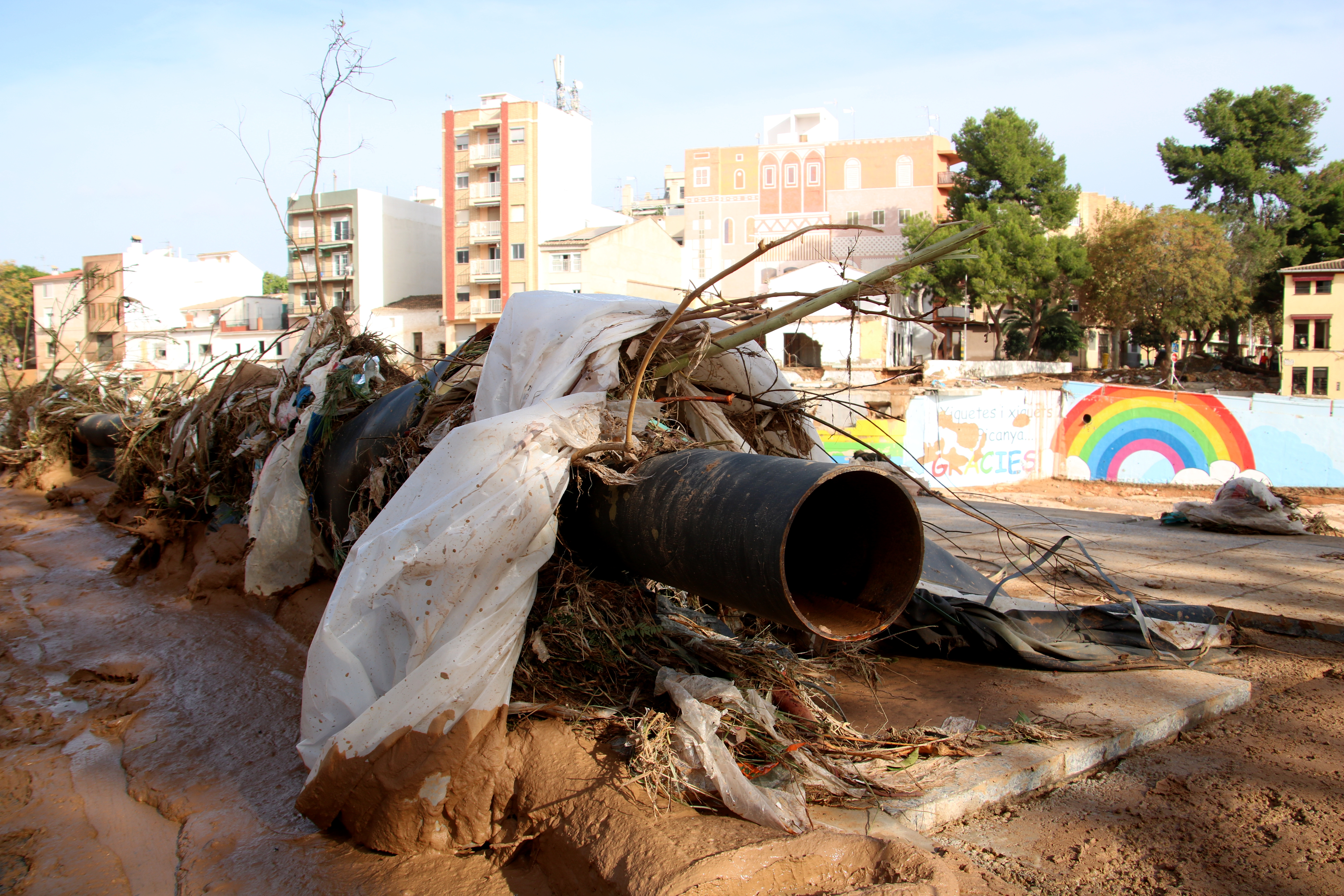 A pipe exposed in Picanya