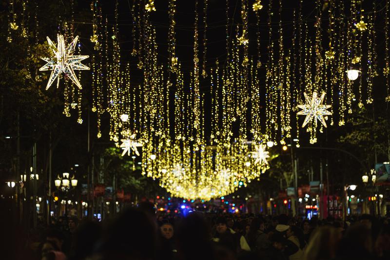 Christmas lights show in Barcelona