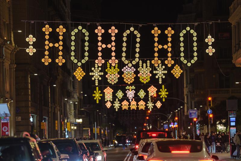 Christmas lights in Barcelona